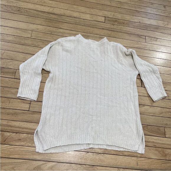 PARRINELLO Sweater Womens Cream VTG 90s Ramie Silk Ramie Rabbit Angora Knit S - Picture 3 of 16